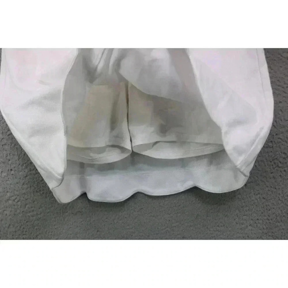 T by Talbots White Skort-Size Medium-Tulip Hem-Zipped Pockets - Picture 3 of 10